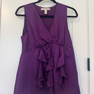 Purple Ruffle Sleeveless blouse medium by Banana Republic Heritage Collection